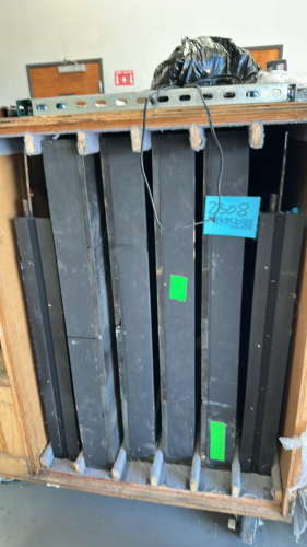LOT OF (5) WOOD TRADE SHOW DISPLAY PANELS INCOMPLETE WITH CRATE