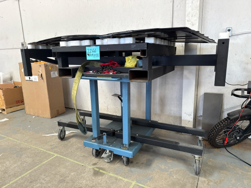 WESCO MOBILE TABLE WITH CUSTOM FORKLIFT ATTATCHMENT