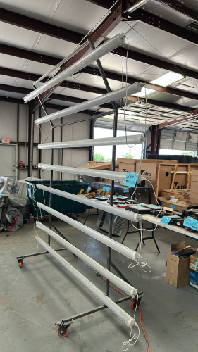 CUSTOM MOBILE RACK WITH (8) LIGHT BARS
