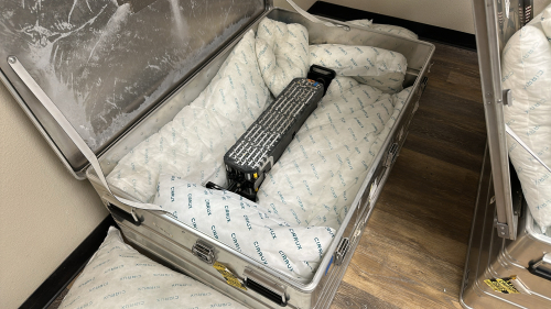 LOT OF (4) ASSTD BATTERIES WITH CRATES