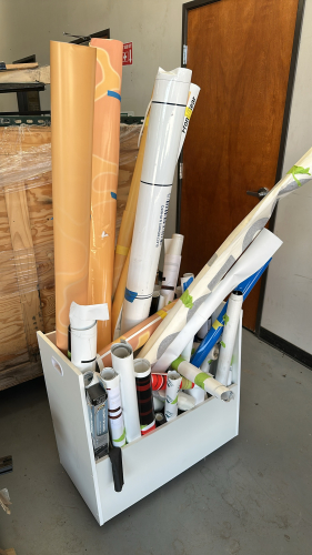 LOT OF ASSTD CAR WRAP WITH RACK