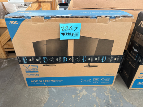 AOC CURVED32 MONITORS V3 SERIES MONITOR MODEL: CU32V3 (NEW UNUSED)