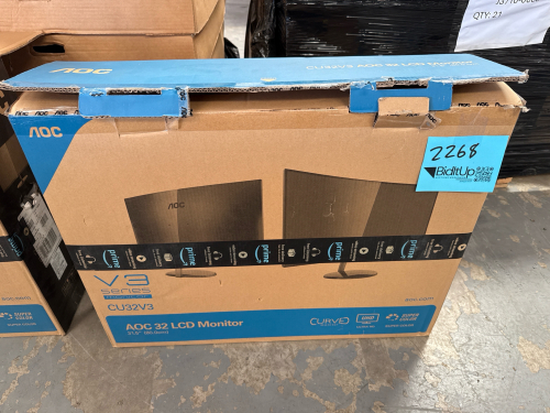 AOC CURVED32 MONITORS V3 SERIES MONITOR MODEL: CU32V3 (NEW UNUSED)