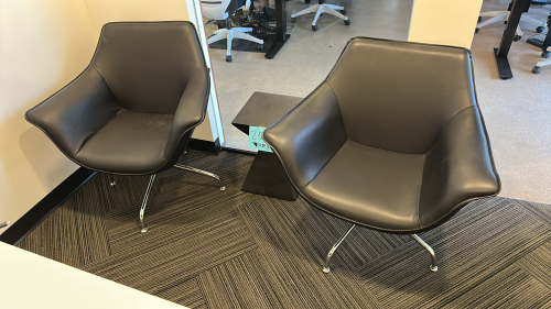 LOT OF (2) SIDE CHAIRS & (1) COFFEE TABLE