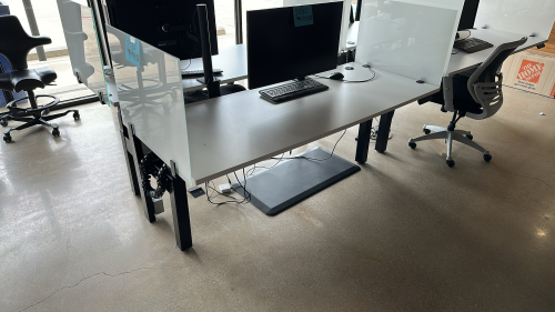 LOT OF (4) ADJUSTABLE HEIGHT DESKS APPROX: 72 x 30&rdquo;