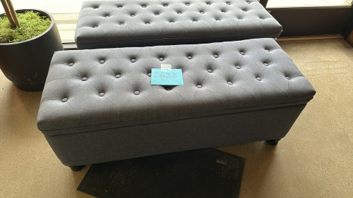 LOT OF (2) SIDE BENCHES WITH STORAGE
