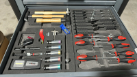 SONIC 8 DRAWER TOOL BOX WITH ASSTD TOOLS: SONIC SCREW DRIVERS, SOCKETS, WRENCHES (LOCK IS DRILLED IN) - 5