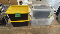 (4) Sterilite Plastic Totes and Contents