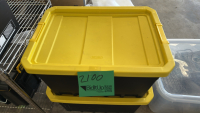 (4) Sterilite Plastic Totes and Contents - 4