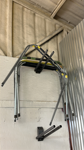 LOT OF (7) PORTABLE WORK STANDS (NO CONTENTS)
