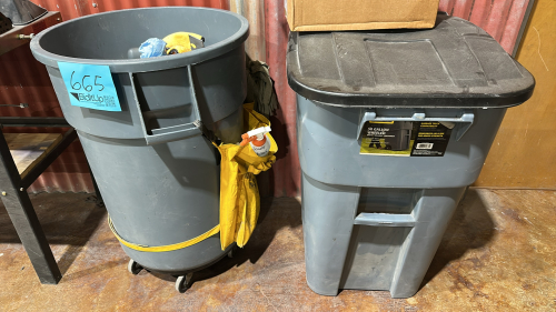 LOT OF (4) ASSTD TRASH CANS