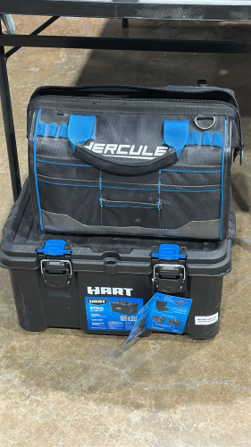 HART 21&rdquo; TOOL BOX WITH HERCULES TOOL BAG WUTH ASSTD CONTENTS