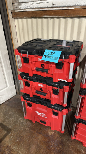 LOT OF (3) MILWAUKEE PACKOUT TOOL BOXES