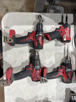 LOT OF (4) ASSTD MILWAUKEE DRILLS WITH MILWAUKEE (6) BATTERY CHARGER STATION - 2