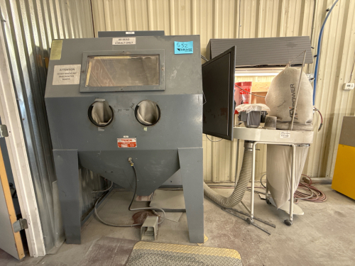 TRINCO DRY BLAST MODEL:48x36/BP WITH AFX POWER DUST COLLECTOR MODEL: AFX-H101