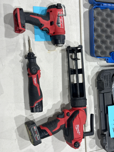 LOT OF (1) MILWAUKEE CAULK & ADHESIVE GUN CAT NO: 2441-20, (1) SOLDERING IRON CAT NO:2488-20 & (1) HEAT GUN CAT NO: 2688-20