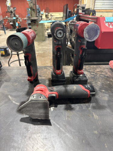 LOT OF (3) ASSTD MILWAUKEE DIE GRINDERS & (1) SANDER CAT NO: 2531-20 WITH BATTERIES
