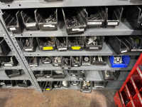 ULINE SHELF BIN ORAGINZER WITH WITH ASSTD PARTS: NUTS, FLANGES, SCREWS AND BINS - 4