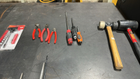 LOT OF ASSTD TOOLS: HAMMERS, MAC FILES, WRENCH, VISE GRIPS - 4