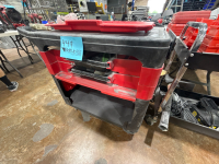 LOT OF (1) RUBBER MAID TRADES CART WITH CASTERS & (1) UTILITY CART - 2
