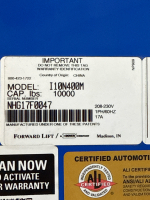 FORWARD LIFT MODEL: I10N400M CAPACITY: 10,000 , SN: NHG17F0047 - 5