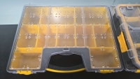 (7) DeWalt Parts Bins w/ Misc. Electrical Hardware Parts - 7