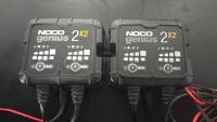 (2) NOCO Genius 2x2 2 Bank 4A OnBoard Battery Chargers - 2