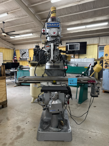 2020 SHARP 50&rdquo; VARIABLE SPEED VERTICAL KNEE MILL MODEL: LMV-50, SN: 90434593 WITH FAGOR SCREEN MODEL: 30I-M