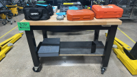 (2) Bench Depot Wood Top Tables 48&rdquo; X 30&rdquo; X 36&rdquo; W/ Casters