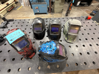 LOT OF (4) ASSTS WELDING HELMETS: MILLER QTOSZ87W3/8-13, MILLER DIGITAL ELITE OTOSZ87W3/8-13, MILLER CLASSICAL SERIES & KLUTCH: #48750/48751 & (1) WELDING GOGGLES MODEL:LY-100R - 2