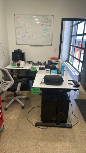 (2) Uplift Desk Electric Table 48&rdquo; X 30&rdquo; W/ (1) Office Chair