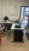 (2) Uplift Desk Electric Table 48&rdquo; X 30&rdquo; W/ (1) Office Chair