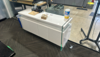 (2) Wood Tables 47&rdquo; X 47&rdquo; X 30&rdquo; (2) credenza, (1) Side Table and (10) Office Chairs - 2