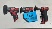 (2) Milwaukee Sander Polishers And Milwaukee Die Grinder No Battery
