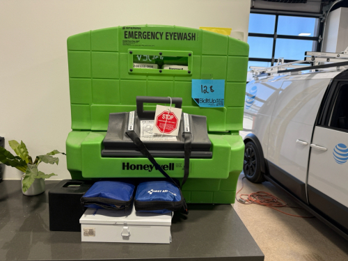 Honeywell Pure Flow #1000 Eyewash Station + Misc. First Aid Equipment