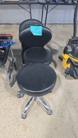 (3) Leather Shop Stools