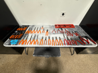 Table of Assorted Matco Pliers and Misc.