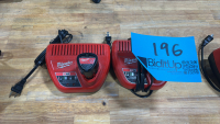 2 Milwaukee M12 Charger W/ Battery