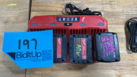 Milwaukee M12 Four Bay Sequential Charger W/ 4 Battery Packs