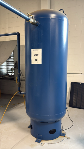 AIR TANK, APPROX. 100"H x 32"ROUND (LOCATION: PLANT 5, 48668 Alpha Dr, Wixom, MI 48393)Item type: Vertical Air Storage TankMake: Silvan IndustriesYear: 2016Serial Number: 823021Maximum Allowable Working Pressure: 165 PSI at 450&deg;FMinimum Design Metal Tempe