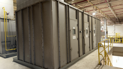 Fresh Air Supply House WITH 3 DOORS WITH CONTROL PANEL, Natural Gas, 480V/3PH, Honeywell Controls APPROX. 25' FT long x 127"W, (LOCATION: PLANT 3, 29883 BECK RD, Wixom, MI 48393)