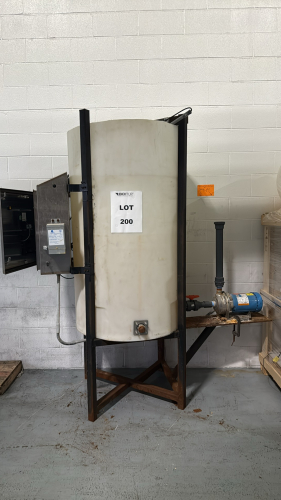 TANK WITH GOULDS PUMP AND CONTROL CABINET (LOCATION: PLANT 5, 48668 Alpha Dr, Wixom, MI 48393)