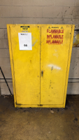 JUSTRITE FLAMMABLE LIQUID STORAGE CABINET 45 GAL 43&rdquo; X 18&rdquo; X 65&rdquo; W/ CONTENT