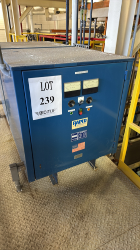 RAPID POWER CORPORATION RECTIFIER AC INPUT VOLTS: 460, AMPS: 63, HZ: 60, PHASE 3, DC OUTPUT VOLTS: 12, AMPS: 3000, KW: 36, DUTY: CONT