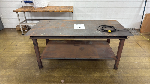 METAL TABLE 71&rdquo; X 36&rdquo; X 32&rdquo;