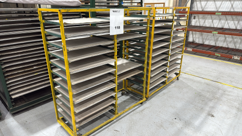 (2) 24 SLOT DRYING RACK 52&rdquo; X 20&rdquo; X 61&rdquo;