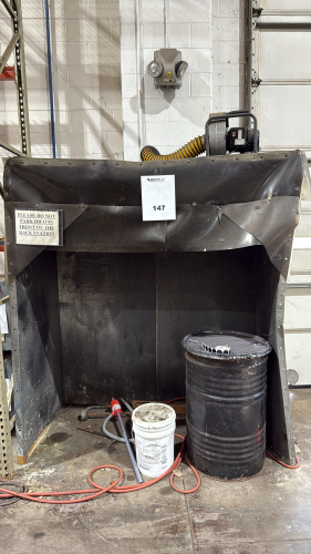 PAINTBOOTH W/ BLOWER 73&rdquo; X 37&rdquo; X 7&rsquo;
