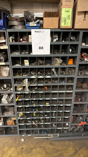 PART CABINET W/ FITTINGS AND VALVES