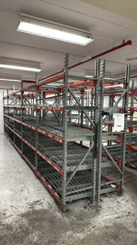 (5) SECTION OF PALLET RACKING 96&rdquo; (60) BEAMS AND RACK CONVEYOR 12&rdquo; X 45&rdquo;