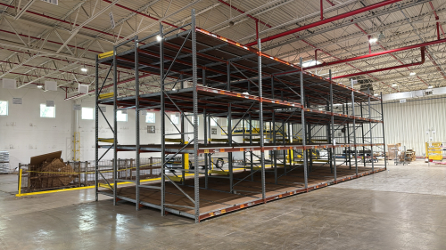 (6) SECTIONS OF PALLET RACKING 19&rdquo; W/ 120 BEAMS AND RACK CONVEYORS 50&rdquo; X 190&rdquo;